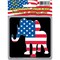 Patritotic Repiblican Sticker with and American Flag Elephant (3"x4-1/4")